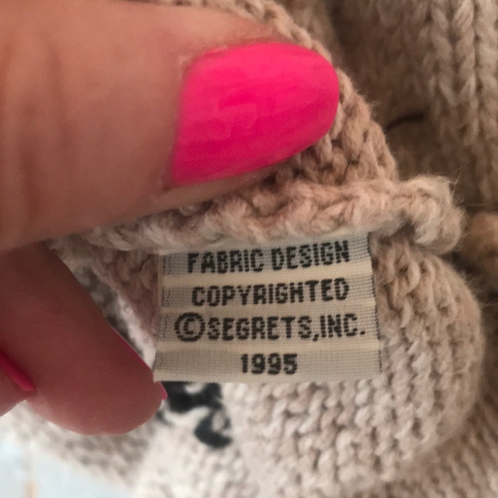 Siegrid Olsen Cozy Beige Patterned Sweater - Picture 10 of 10